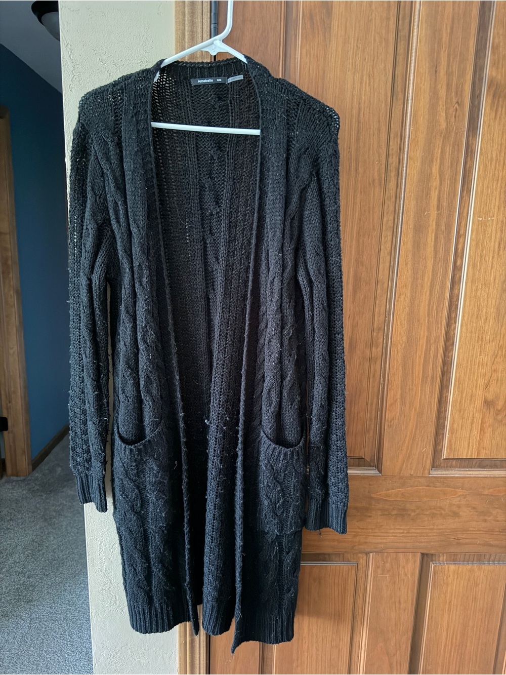 Women’s s/m long black cardigan